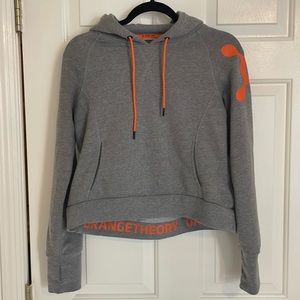 Gray cropped orangetheory hoodie
